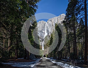 Trail to the Upper and Lower Yosemite Falls - Yosemite National Park, California, USA