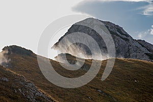 Trail towards Ogradi mountain peakTrail towards Jezerski stog mountain peak