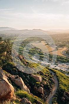 Trail and view from Mount Rubidoux in Riverside, California