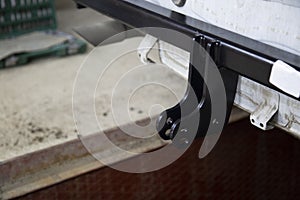 Trailer coupling.Installing a towbar on a passenger car.Cargo transportation by passenger car