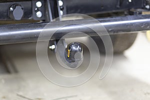 Trailer coupling.Installing a towbar on a passenger car.Cargo transportation by passenger car