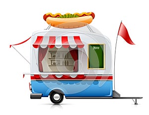 Trailer fast food hot dog