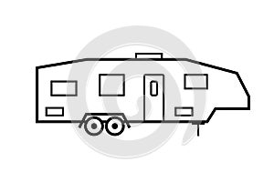 Trailer Fifth wheel outline icon