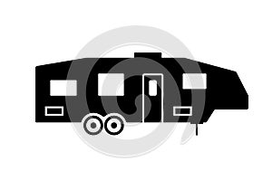 Trailer Fifth wheel silhouette icon