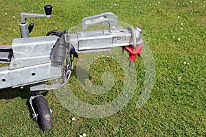 Trailer hitch and jockey wheel, with electric hook up and hitch