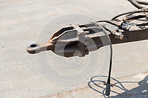 Trailer hitch or towbar on the car. image for objects, transportation concept.