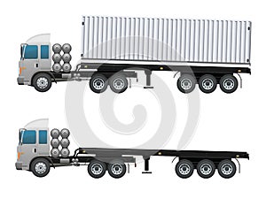 Trailer mock up vector design