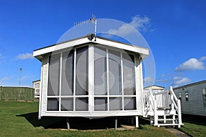 Trailer on modern caravan park