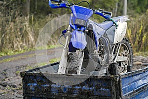 trailer with a motocross bike