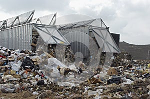 Trailer Unloading Garbage