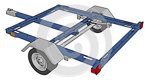 The trailer vector or color illustration