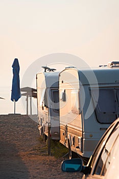 Trailers at the beach photo