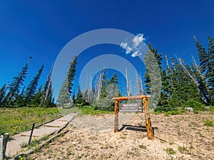Trailhead of the Spectra Point and Ramparts overlook of Cedar Breaks National Monument photo