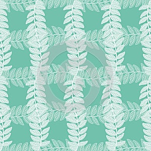 Trailing Leaves Grid Vector Background Pattern
