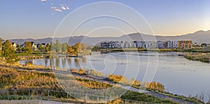 Trails along Oquirrh Lake in Daybreak Utah