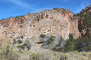 Trails and ruins at Bandelier National Monument, New Mexico photo