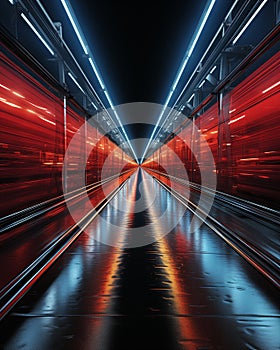 trails on the subway speed lighting protogyny cinematic view photo