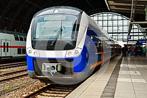 Train Arrival at Bremen, Germany, Bremen Main Train Station, Hbf, Hauptbahnhof.