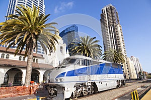 Train arrives at Union Station in San Diego