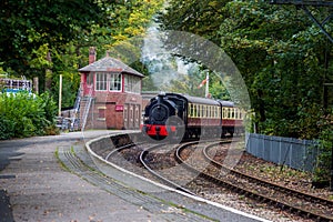 Train Arriving at Lakeside, Cumbria