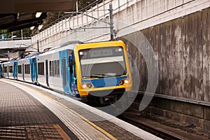 Train arriving into station