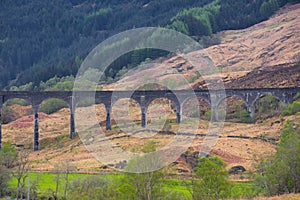 Train bridge located in Gelnfinnan Viaduct also referred to as harry potter bridge, Scotland