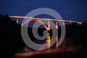 Train Bridge by Night