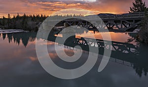 Train Bridge over the Kananaskis River