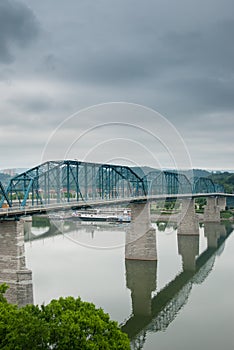 Train Bridge Spans Across the Tennessee River