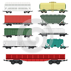 Train carriages car railway without striping travel railroad passenger locomotive vector wagon transport.