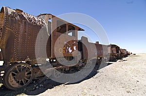 Train Cemetary in Uyuni, Bolivia