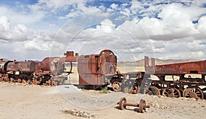 Train cemetery, Uyuni, Bolivia