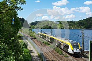 Train in a closeup, Sweden