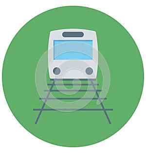 Train Color Illustration Vector Icon photo