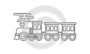 Train coloring book transportation to educate kids. Learn colors pages