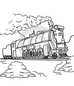 Train coloring page