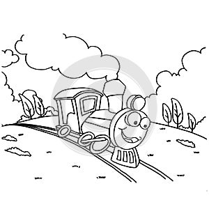 Train Coloring Pictures for Children vector