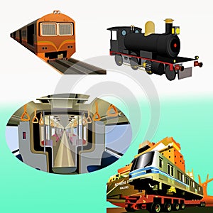 Train commuter line railway Vector Image photo