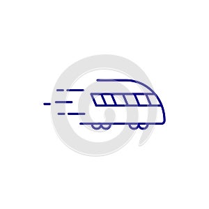 Train continuous rail subway line icon. Rail subway metro transport