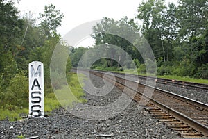 Train crossing state lines.. MASSACHUSETS TO NEW YORK