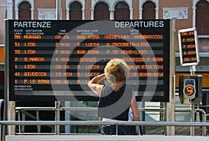 Train departure information