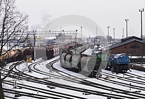 Train depot in Klaipeda