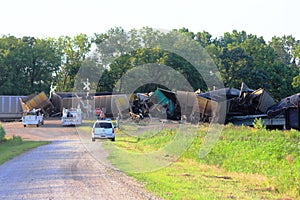 Train derailment near Silverlake, Kansas