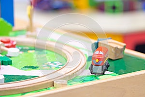 Train derailment, Wooden Toy model