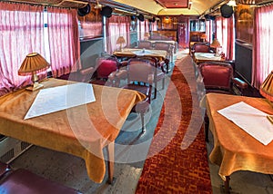 Train diner interior