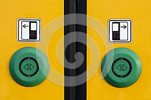 Train door buttons