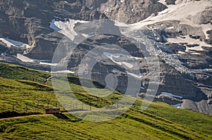 Train by the Eiger North face