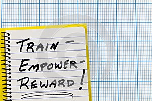 Train empower reward education motivation leadership development achievement