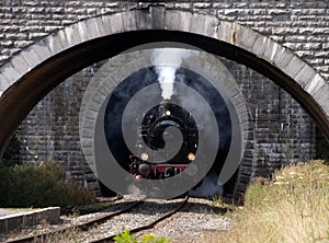 Train exiting the tunnel