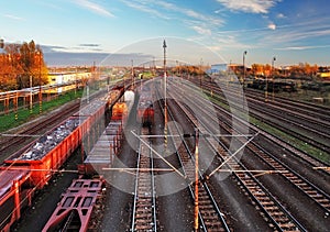 Train freight station - Cargo transportation